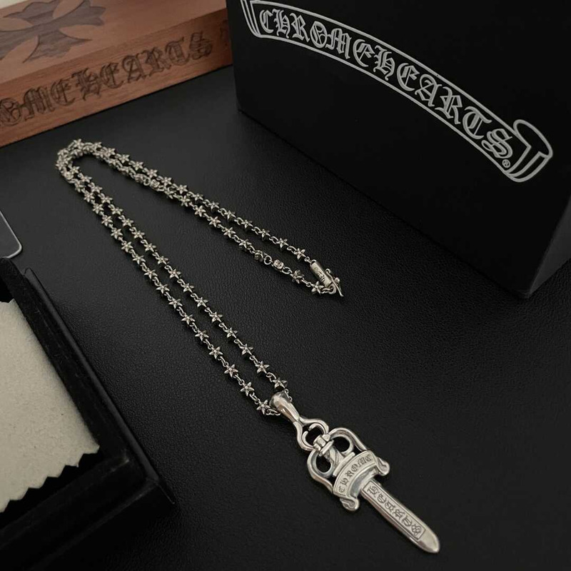 Ch*0me heart sword pendant necklace