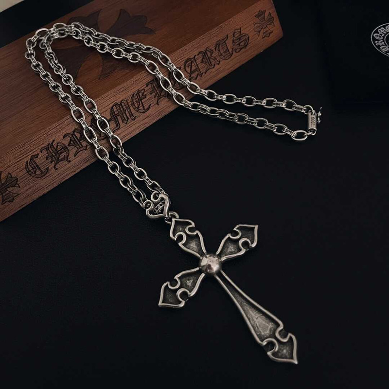 Ch*0me heart crucifix pendant necklace