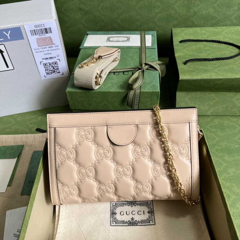 G*u*i gg matelasse small bag nude leather