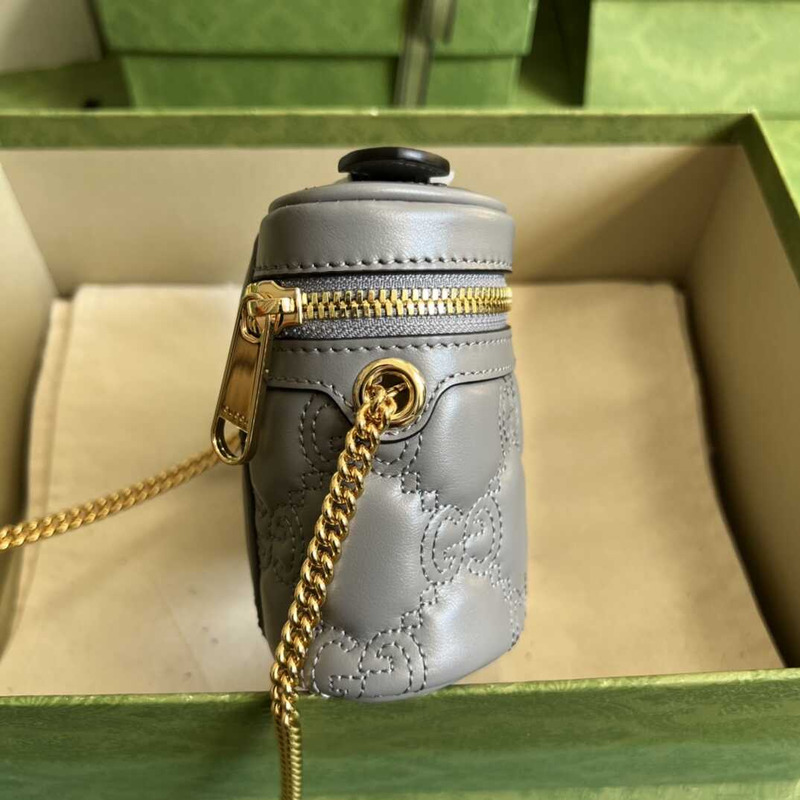 G*u*i gg matelasse mini tote gray