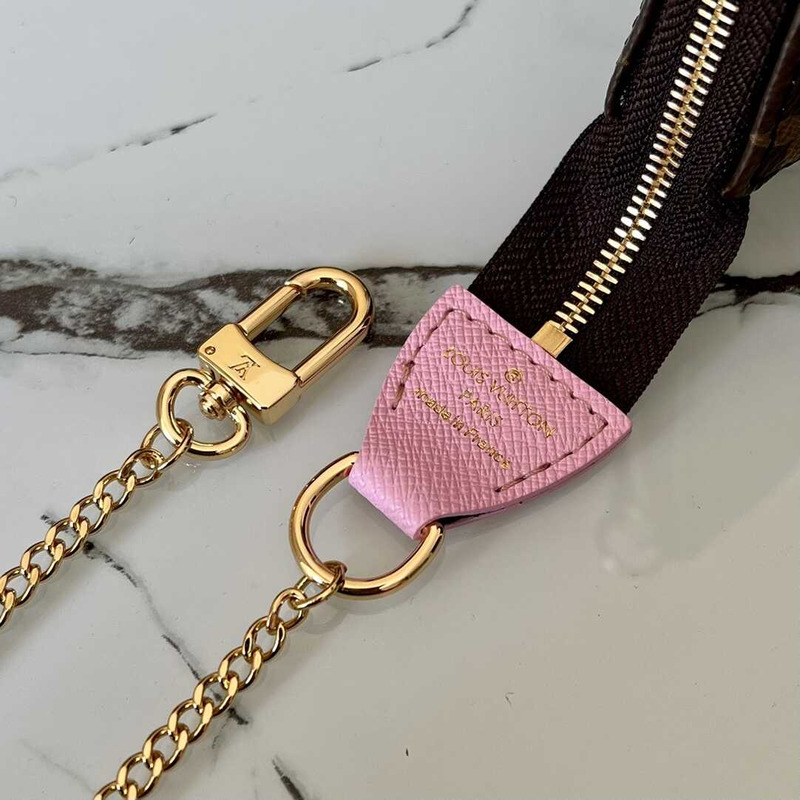 l**is v*t*n l**is v*t*n mini pochette accessoires u1u1enne holiday monogram canvas/pink