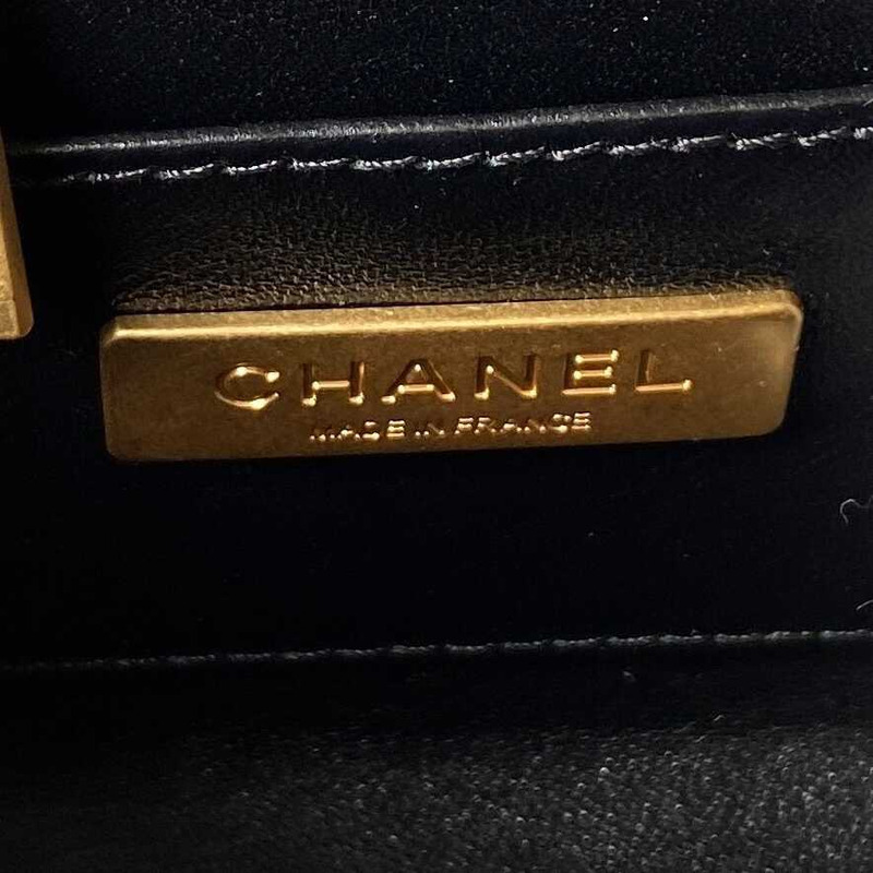 Ch*el cosmetic bag black