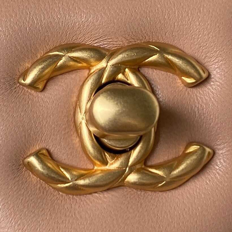 Ch*el cosmetic bag nude