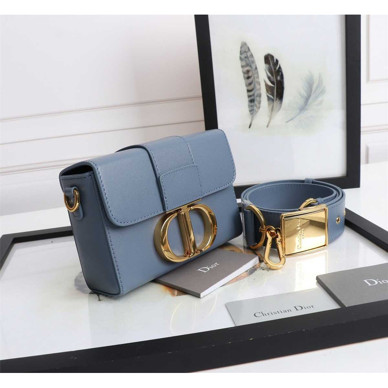 d*or 30 montaigne S*per mini bag blue
