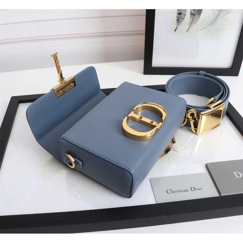 d*or 30 montaigne S*per mini bag blue