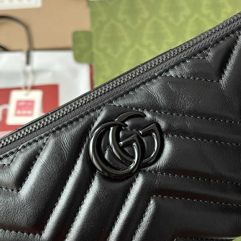 G*u*i  gg marmont s leather shoulder bag black