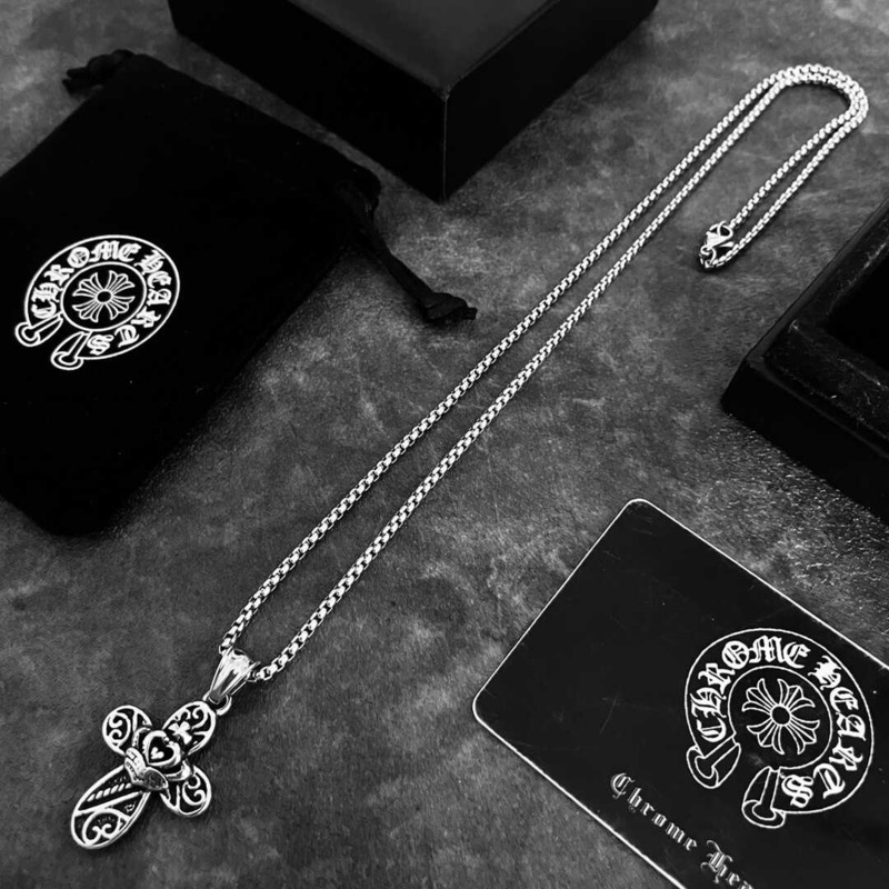 Ch*0me heart love cross necklace