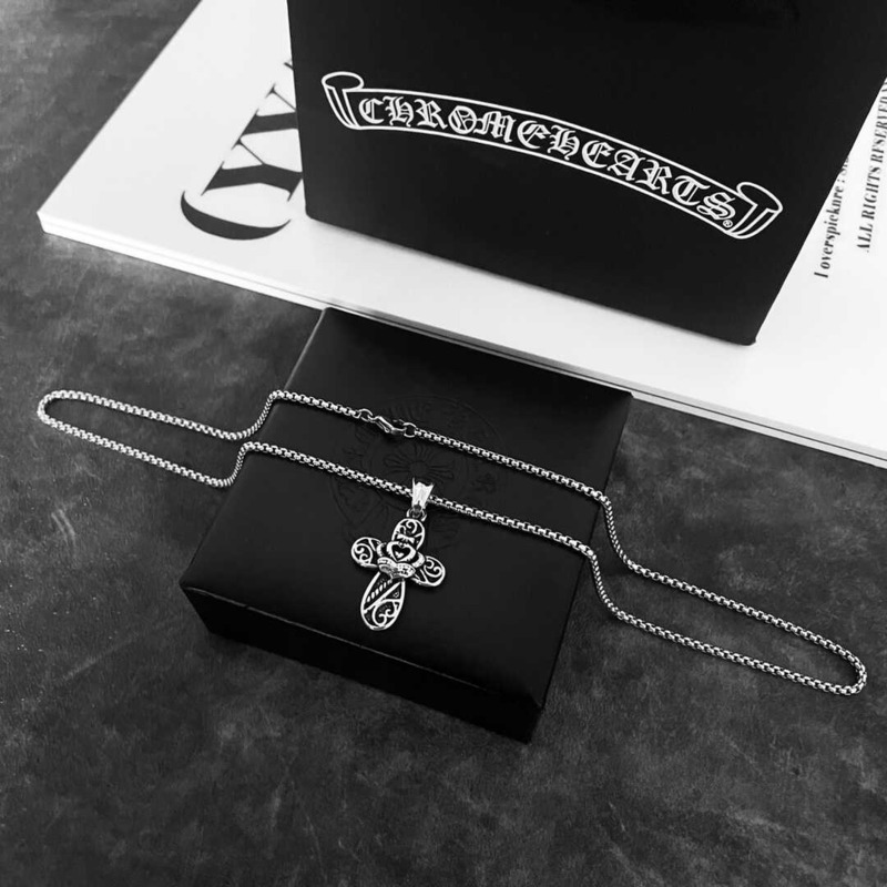 Ch*0me heart love cross necklace