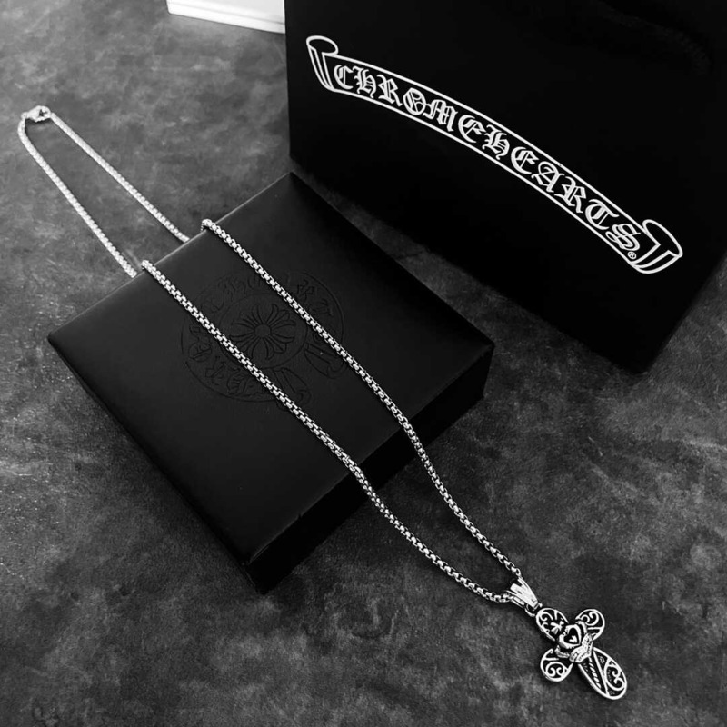 Ch*0me heart love cross necklace