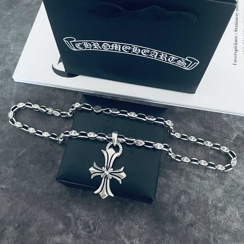Ch*0me heart cross  necklace