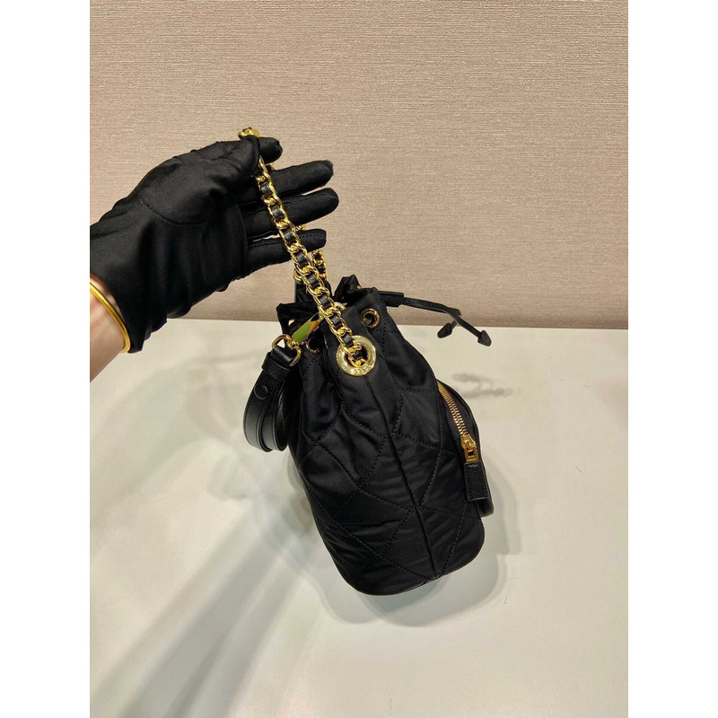 Pra*a re-nylon shoulder bag black