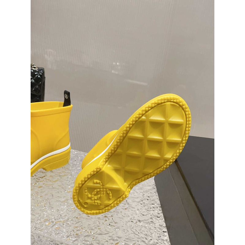 Ch*el short rain boots yellow