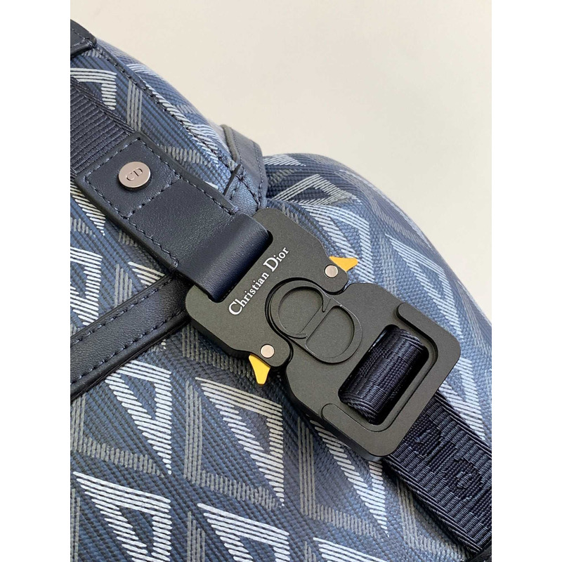 d*or hit the road backpack d*or blue cd Di*m*nd canvas and smooth calfskin