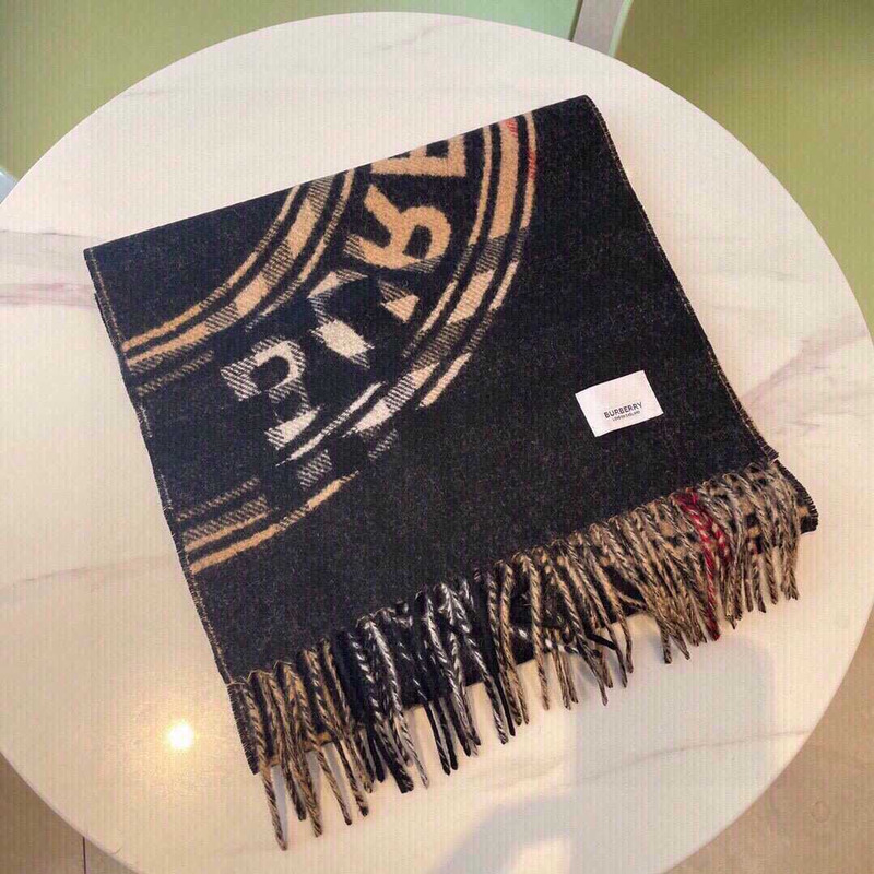B**rry inverness check scarf brown and dark blue