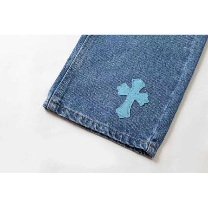 Ch*0me heart cross jeans blue