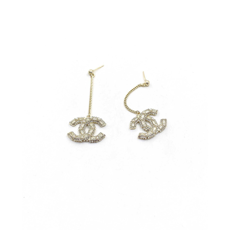 Ch*el cc Ch*el pendant earrings crystal