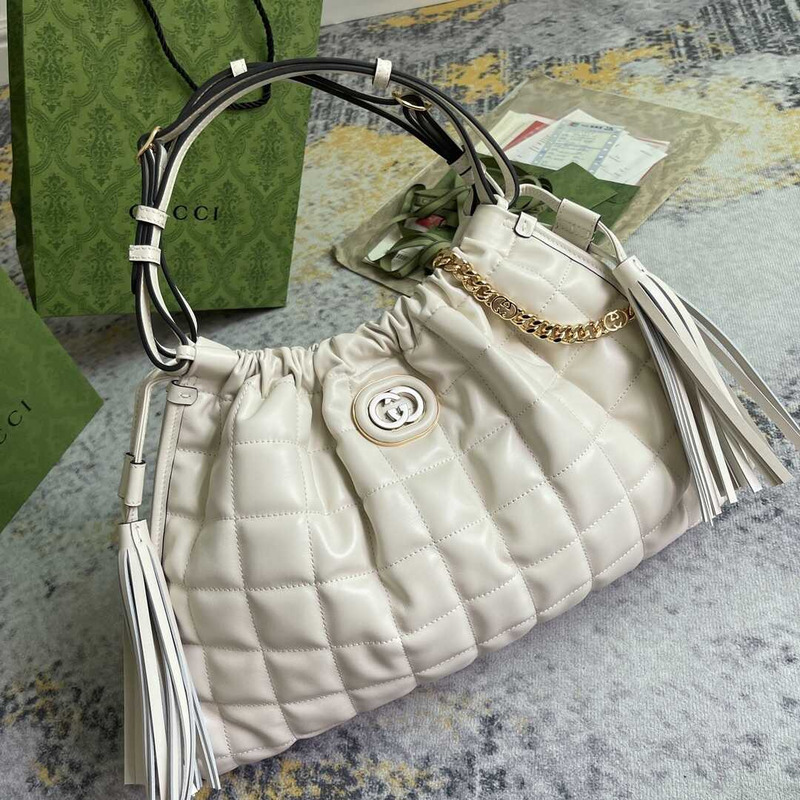 G*u*i deco medium tote bag white