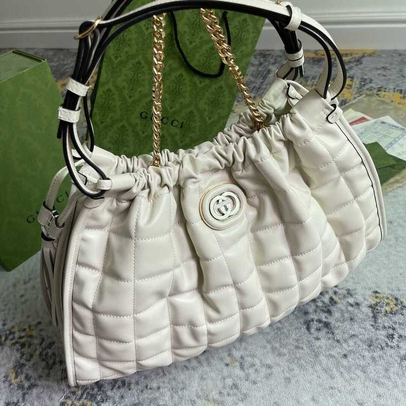 G*u*i deco medium tote bag white