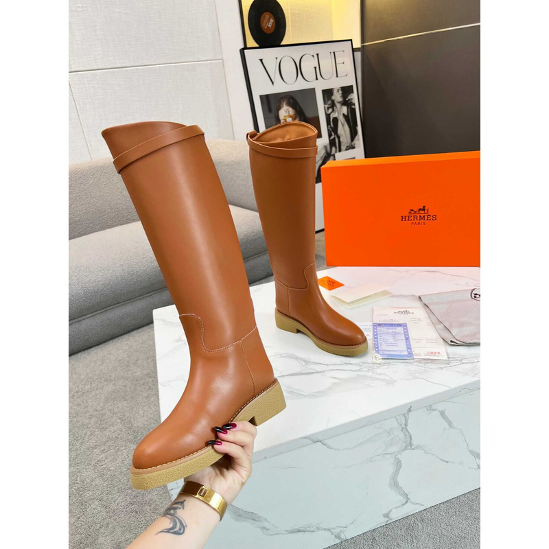 H**mes faustine boot brown