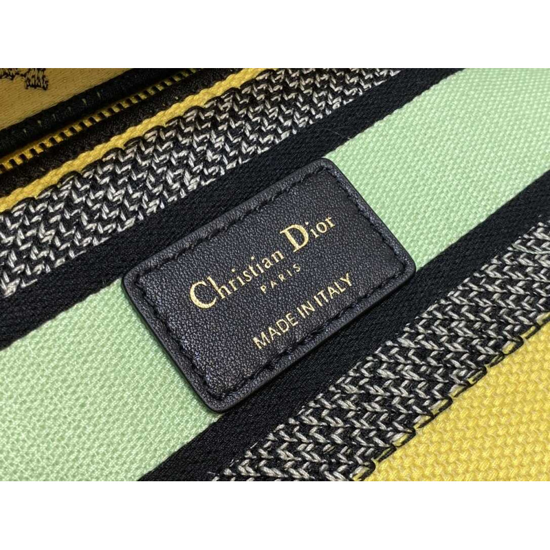D*or medium lady d-lite bag embroidery yellow multicolor
