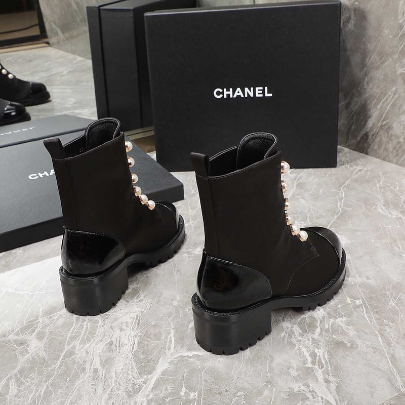 Ch*el casual style street style plain leather party style black