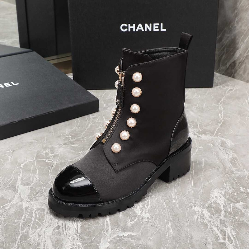 Ch*el casual style street style plain leather party style black