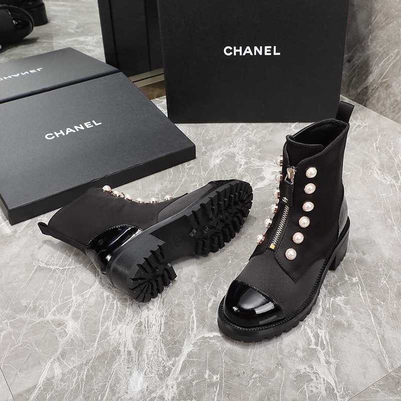 Ch*el casual style street style plain leather party style black