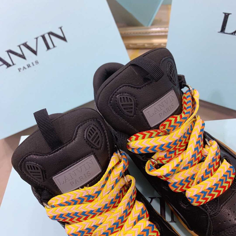 Lanvin Pre-owned Leather Curb Black And Yellow