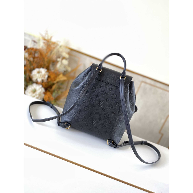 l**is V*t*n monogram empreinte montsouris pm backpack leather bag black