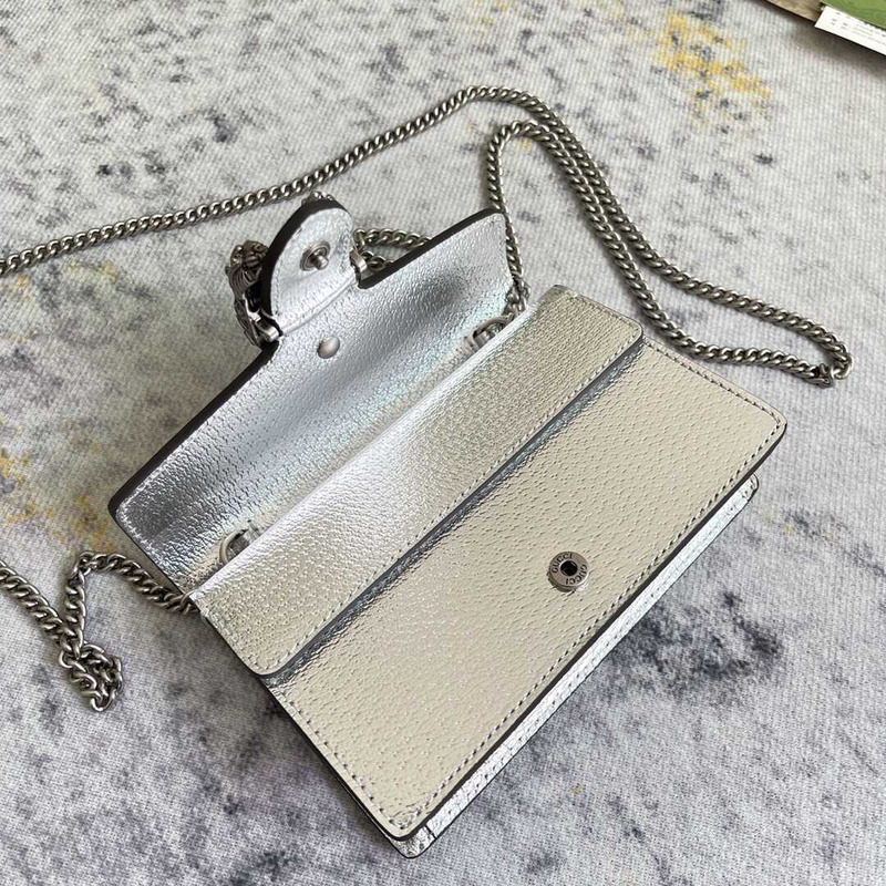 g*u*i dionysus gg S*per mini bag silver