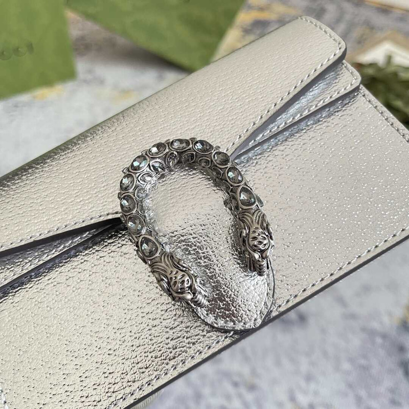 g*u*i dionysus gg S*per mini bag silver