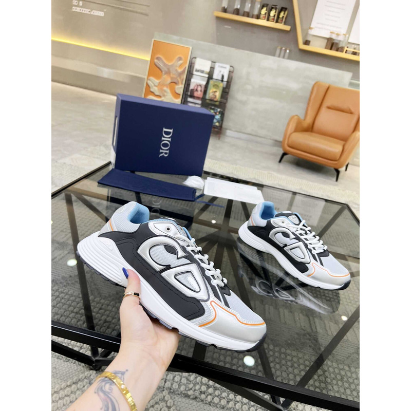 D*or b30 sneakers grey mesh and grey and black technical fabric