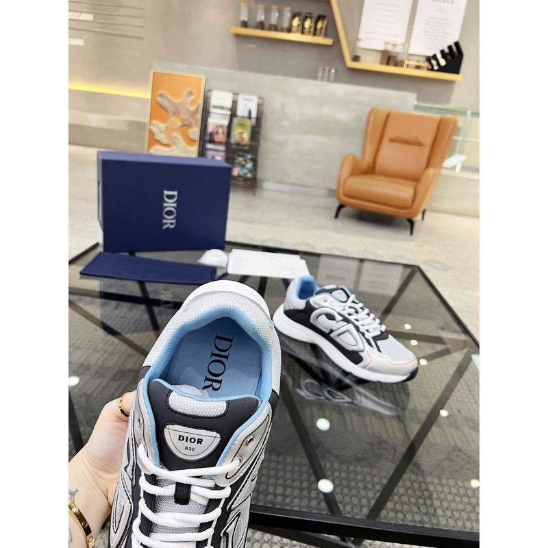 D*or b30 sneakers grey mesh and grey and black technical fabric