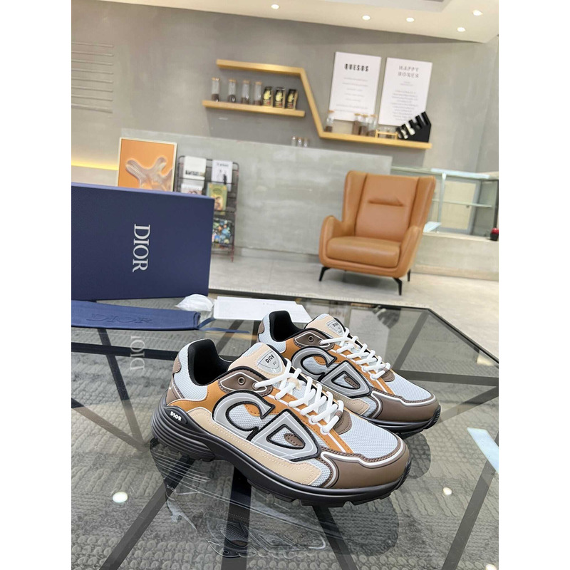 D*or b30 sneakers cream mesh and beige brown and gray technical