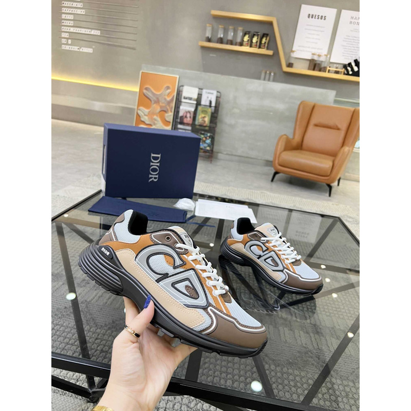 D*or b30 sneakers cream mesh and beige brown and gray technical