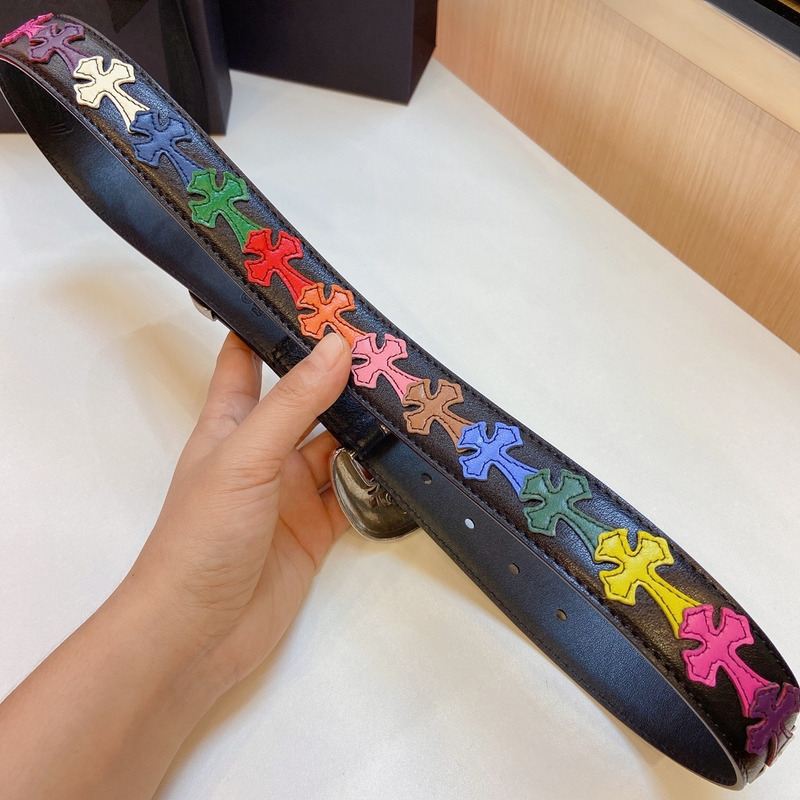 Ch*0me heart crosses thousand-eyed belt multicolor