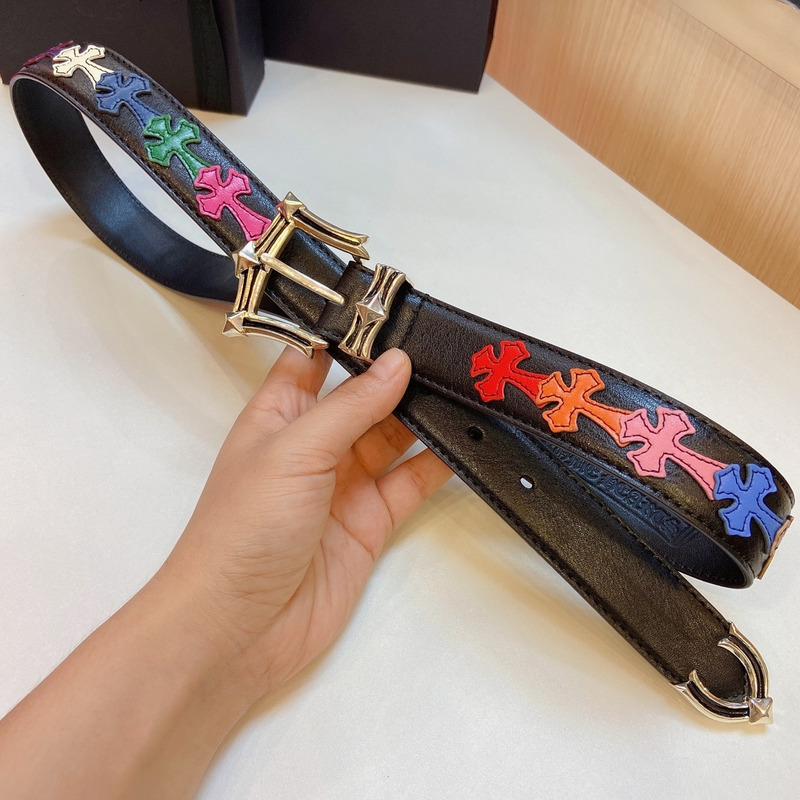 Ch*0me heart platinum thousand-eyed belt multicolor