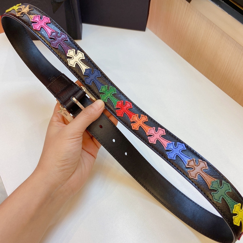 Ch*0me heart platinum thousand-eyed belt multicolor