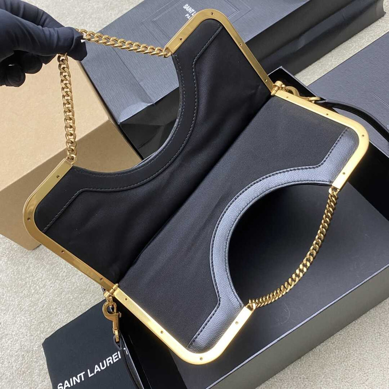 Saint Laurent 87 In Quilted Lambskin Black