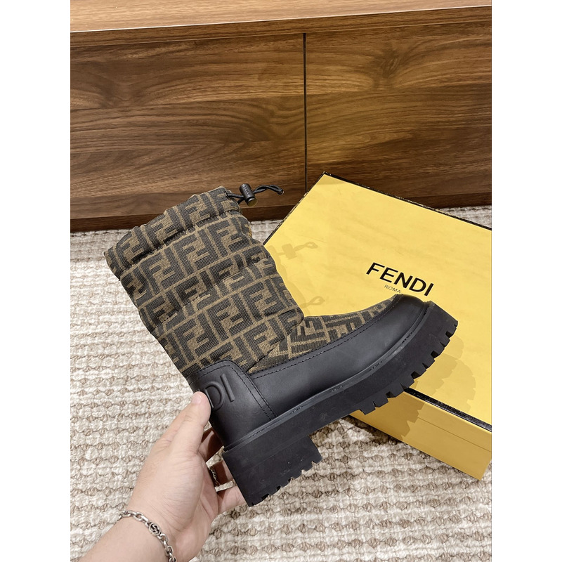 F**di ff snow boots brown and black