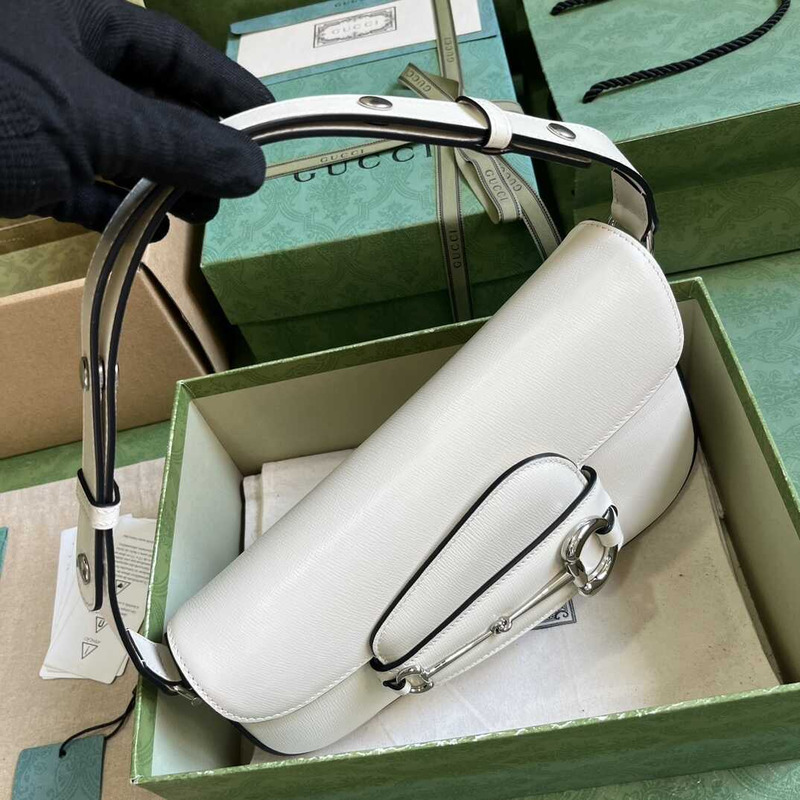 G*u*i horsebit 1955 small shoulder bag white