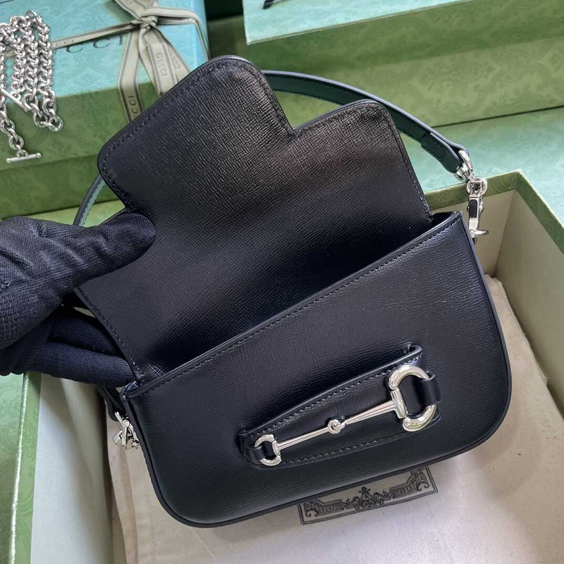 G*u*i horsebit 1955 mini shoulder bag black