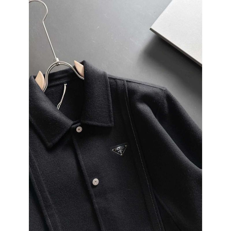 Pra*a button-up jacket black