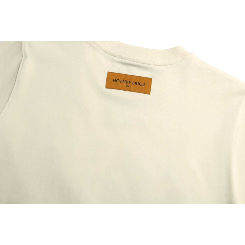 l**is V*t*n stripes knot t-shirt beige
