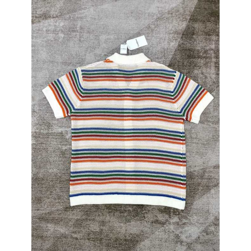 Casablanca Braid Striped Crochet-Knit Shirt  - Farfetch