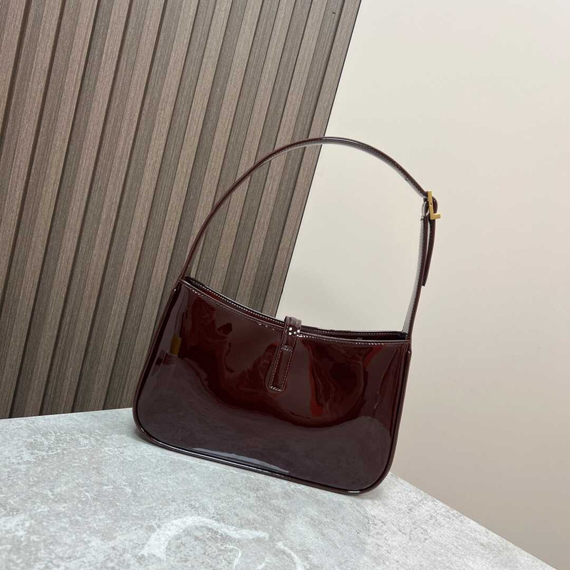 Saint Laurent Mongram Saddle Bag Burgundy