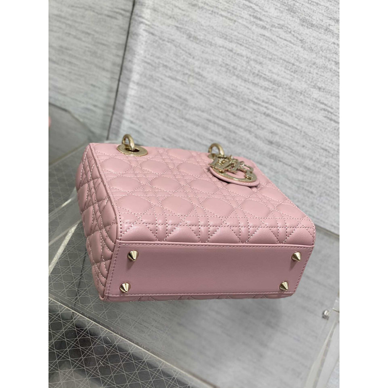 D*or small lady D*or my abcD*or handbag vintage pink sheepskin vine