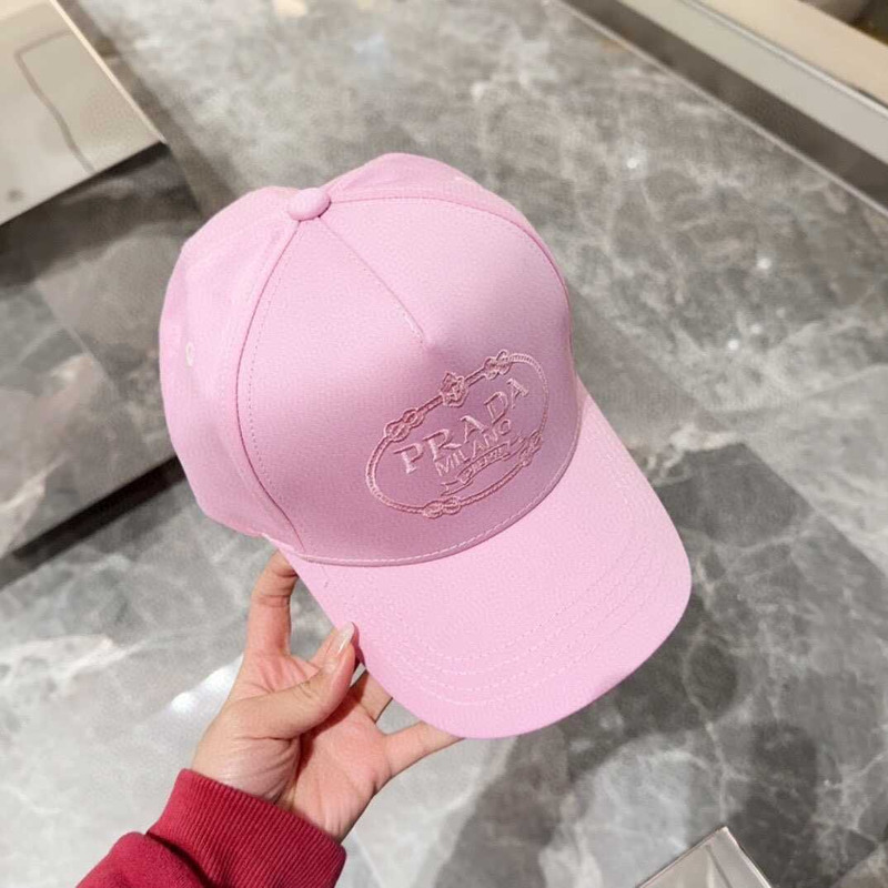 Pra*a drill baseball cap in pink