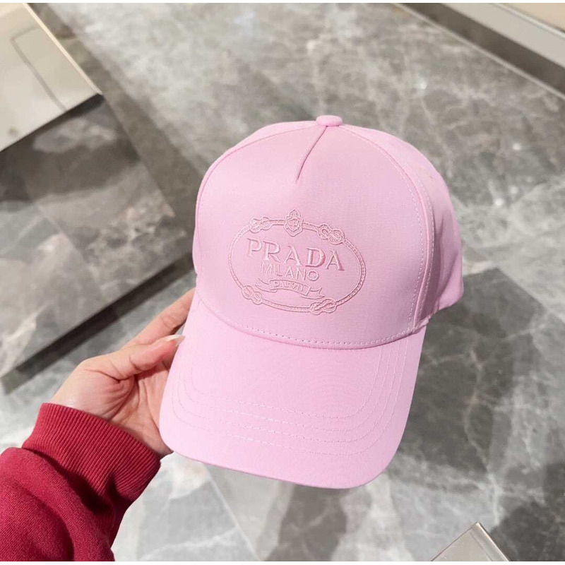 Pra*a drill baseball cap in pink