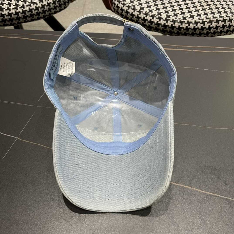 Pra*a denim baseball cap light blue